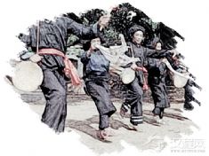 布朗族蜂桶鼓舞