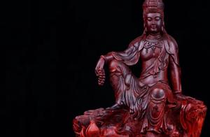 莆田木雕匠者的匠心之作小叶紫檀清刀雕刻观自在