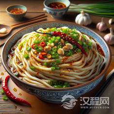 传统陕西油泼面的制作方法