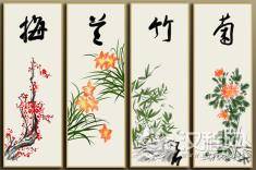 国画中的四君子,梅兰竹菊的意蕴深探