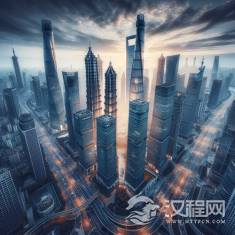 上海陆家嘴的摩天大楼群风采