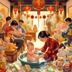 传统诞生礼中的“洗三”与“抓周”习俗解析