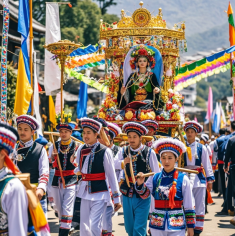 白族绕三灵的传统巡游