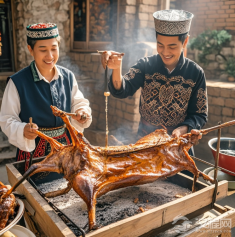 品味维吾尔族传统烤全羊的独特风味