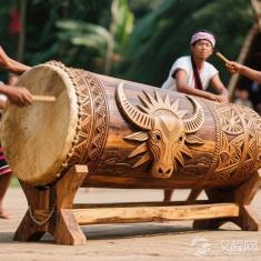 佤族传统体育项目木鼓舞