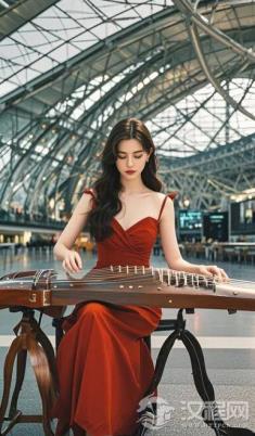 伦敦机场响起古筝声