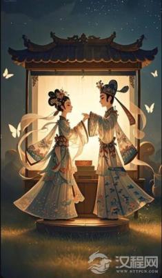 两层幕布演梁祝