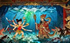 当皮影哪吒长出三头六臂