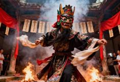 傩戏面具后的那双眼睛，看的是鬼，还是看客？