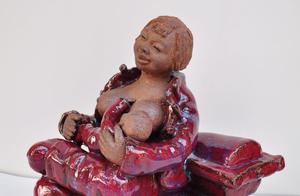 张振福钧瓷泥塑作品《小憩》获全国钧瓷珍品展金奖