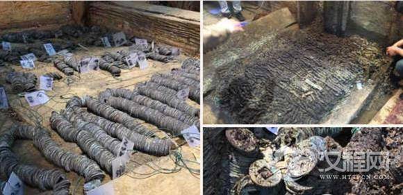 西汉列侯墓发现10吨铜钱