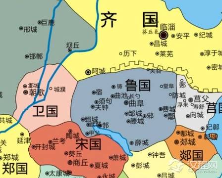 郯国：少昊后裔中的炎族首领就封于炎地，称（Tan）国，属人方