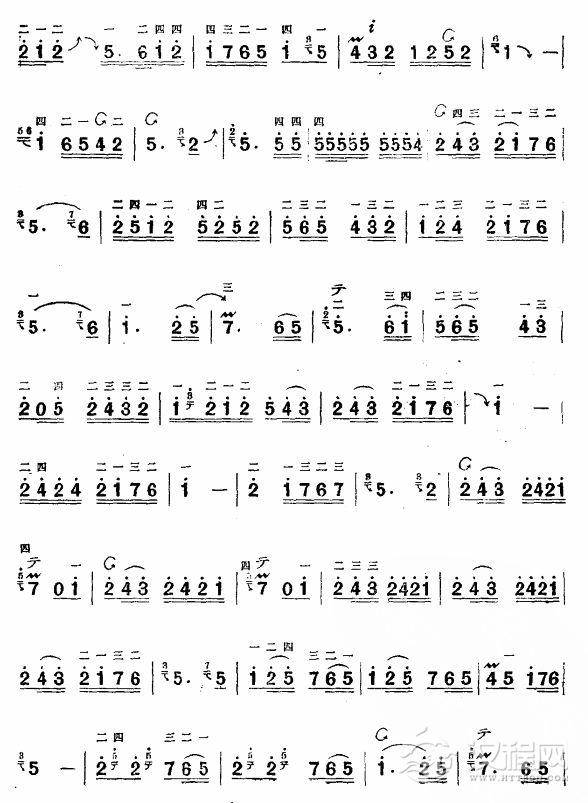 大寨红花遍地开(板胡独奏)其他曲谱