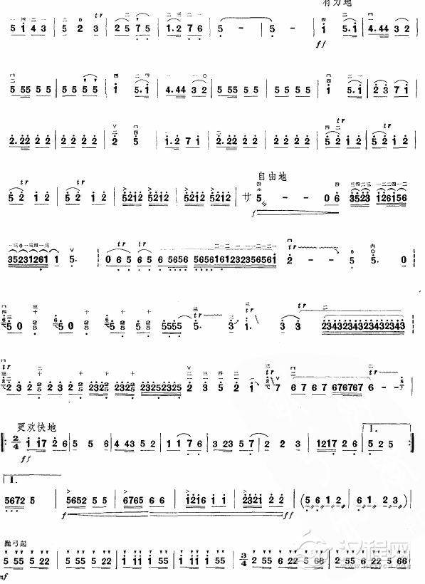 家乡的喜讯(板胡谱)简谱