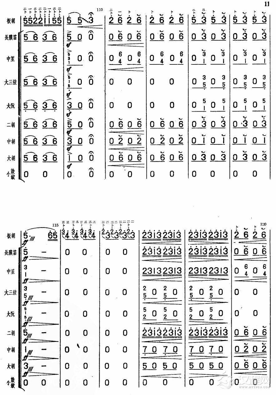 赶路(板胡总谱)其他曲谱