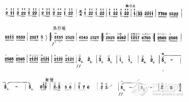 家乡的喜讯(板胡谱)简谱