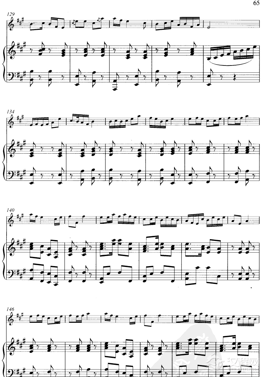 牧笛(线谱)笛箫谱