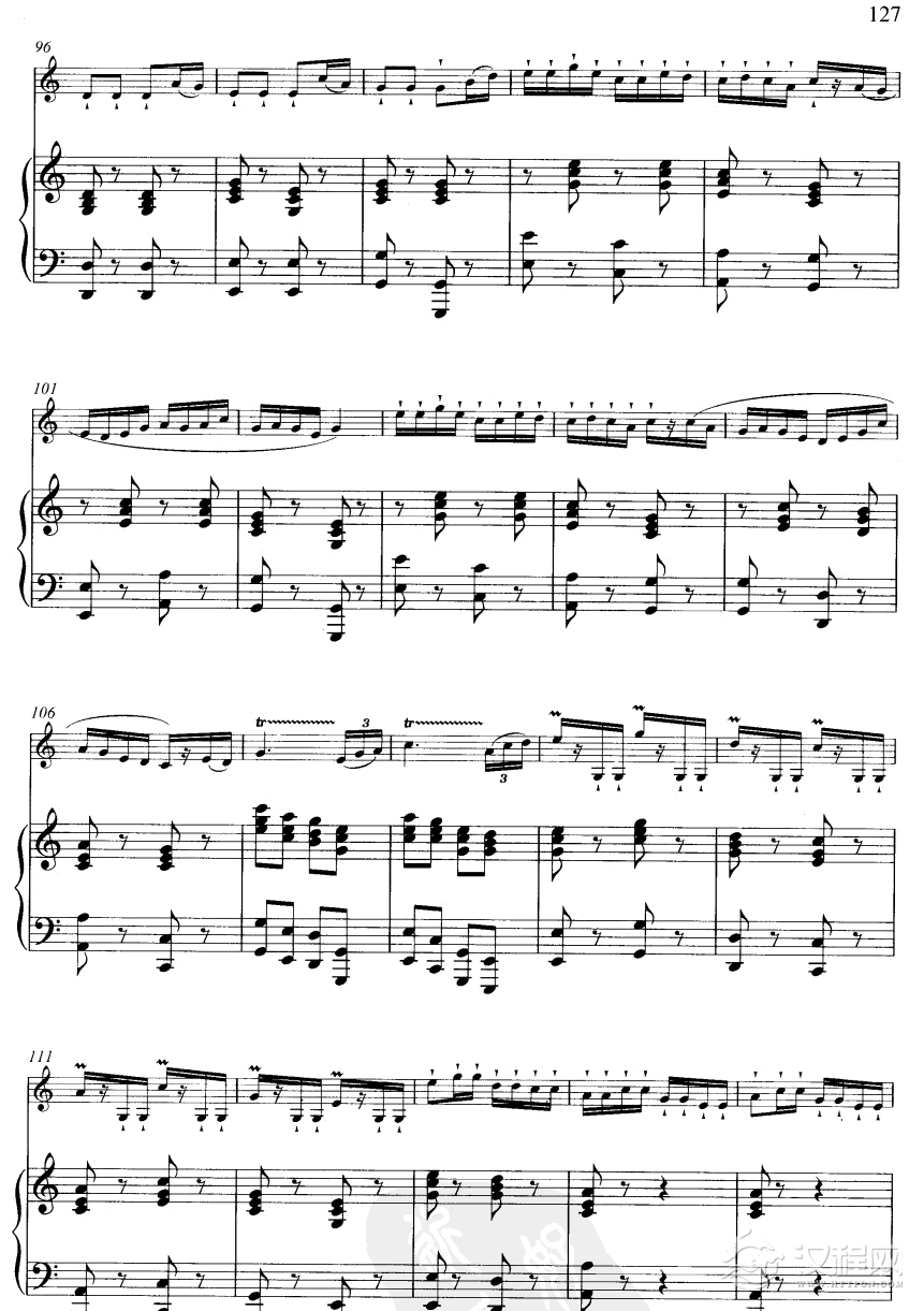 春风遍江南(线谱)笛箫谱