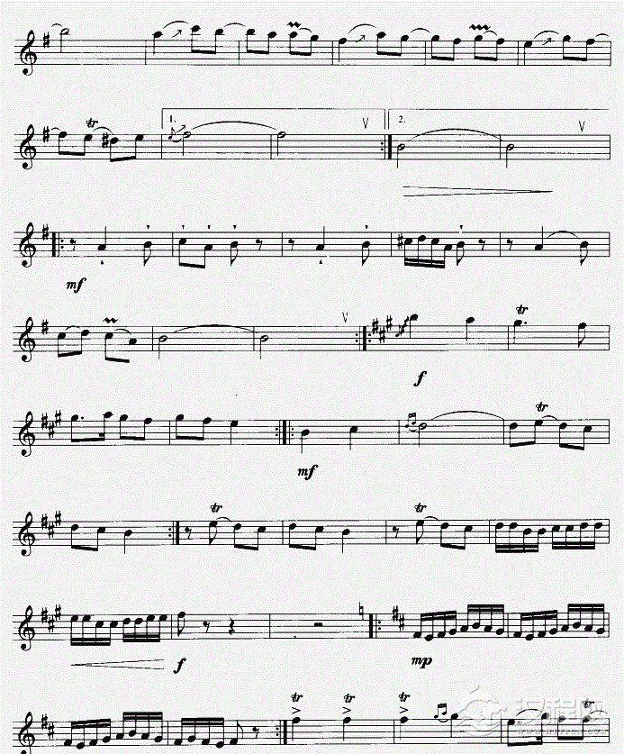 美丽的沙力库力（竖笛独奏）笛箫谱