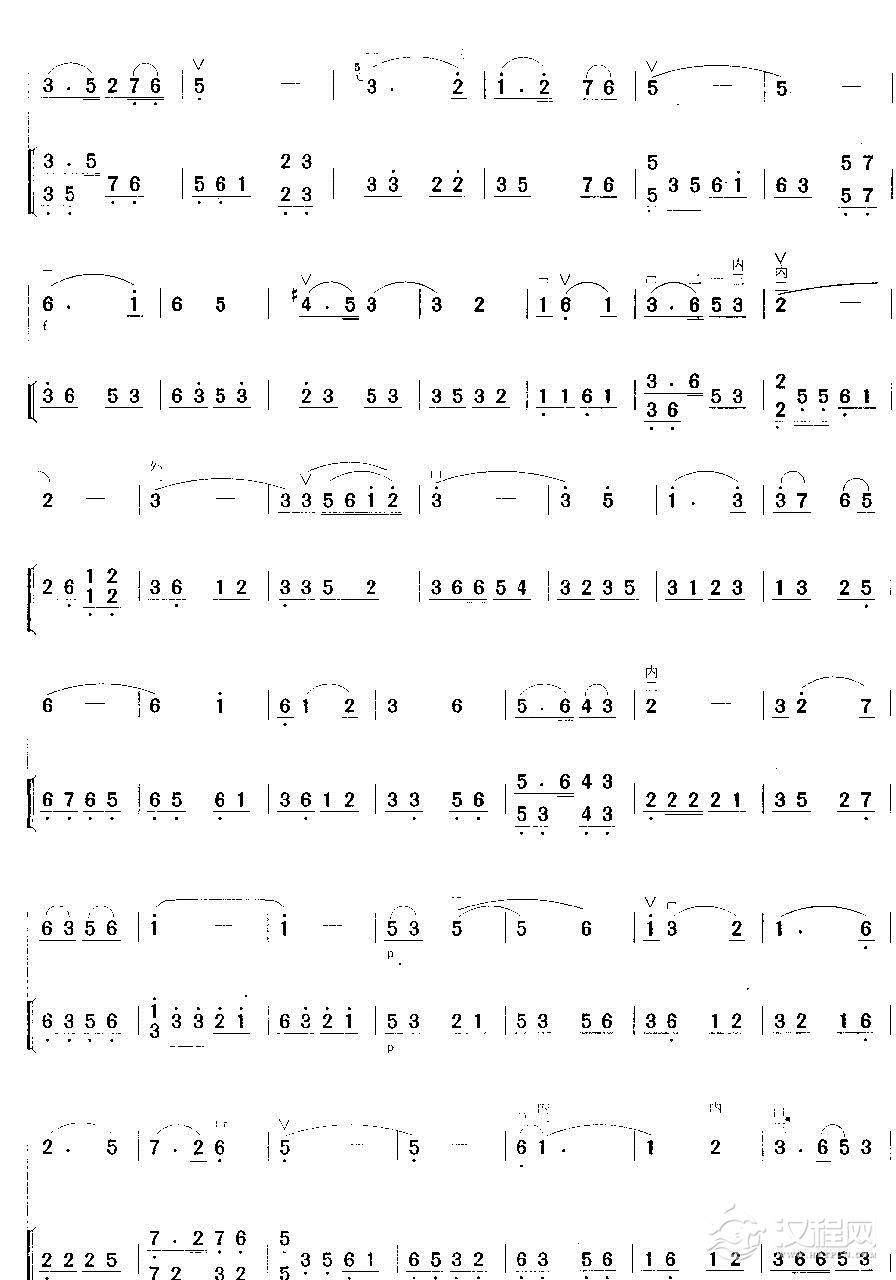 欢腾的麦场简谱