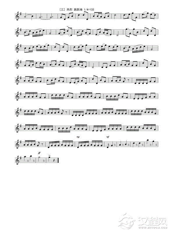 祖国的花朵（线谱）二胡谱