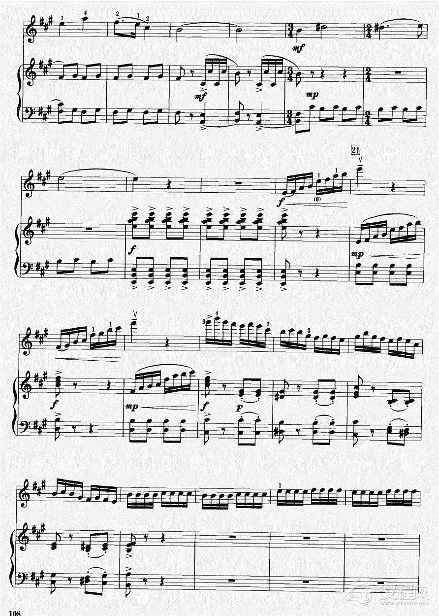 梁山伯与祝英台（钢琴伴奏）32二胡谱