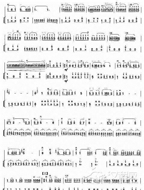 西湖晨曲二胡谱