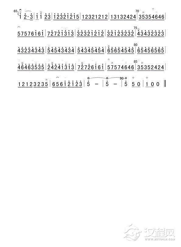 两手配合练习（二）二胡谱