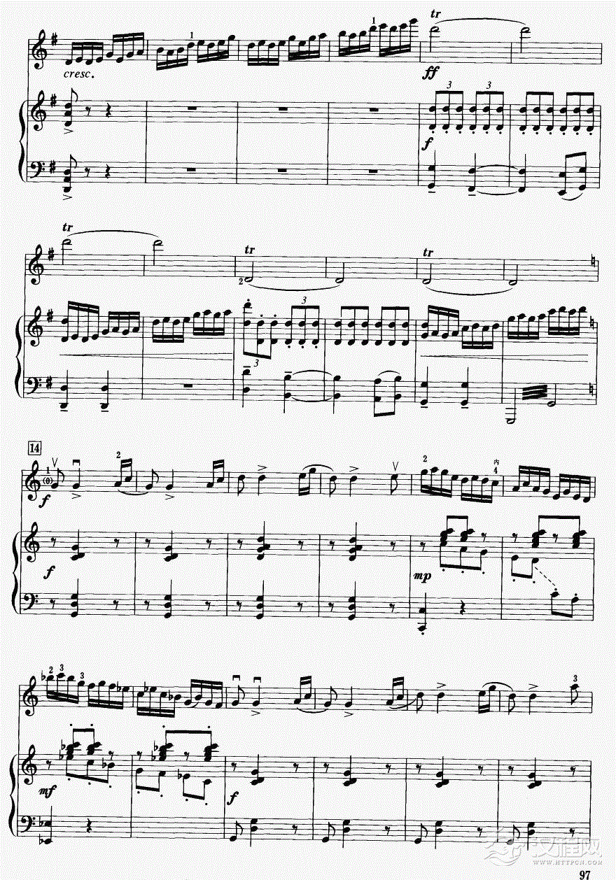 梁山伯与祝英台（钢琴伴奏）21二胡谱