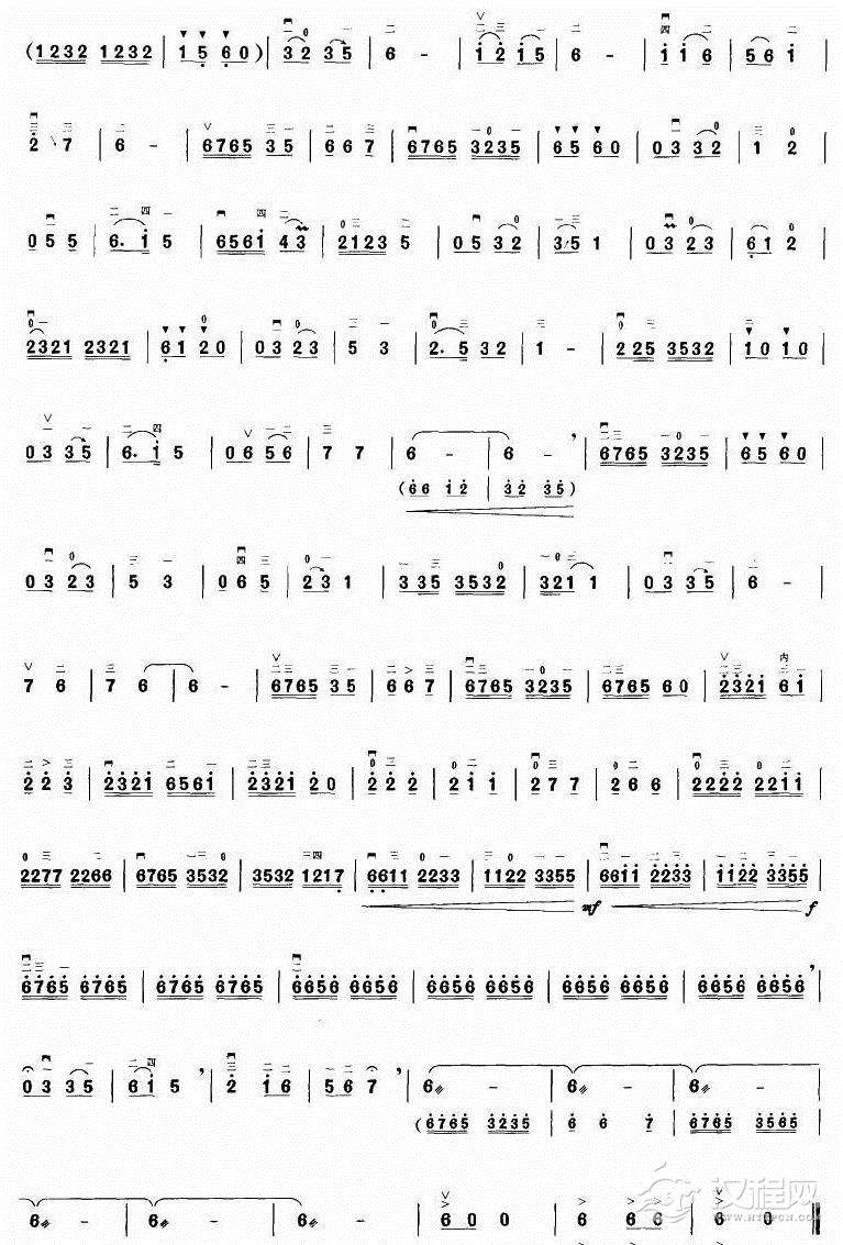 包青天（二胡谱）二胡谱