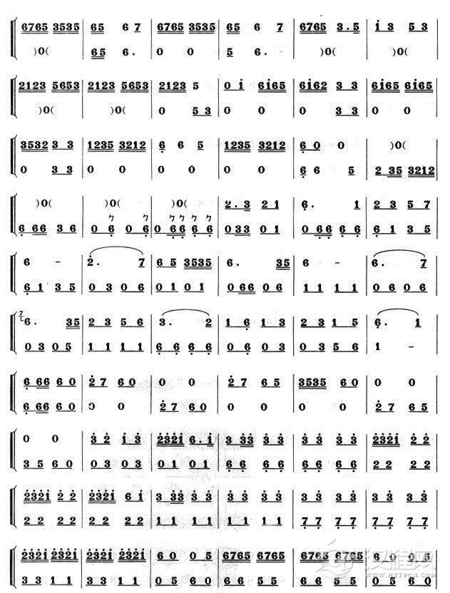 灯节（高音板胡）二胡谱