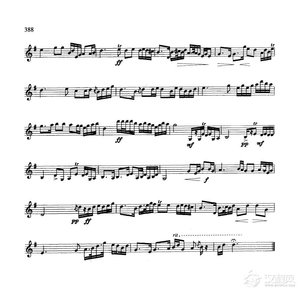 二泉映月(二胡线谱)萨克斯谱