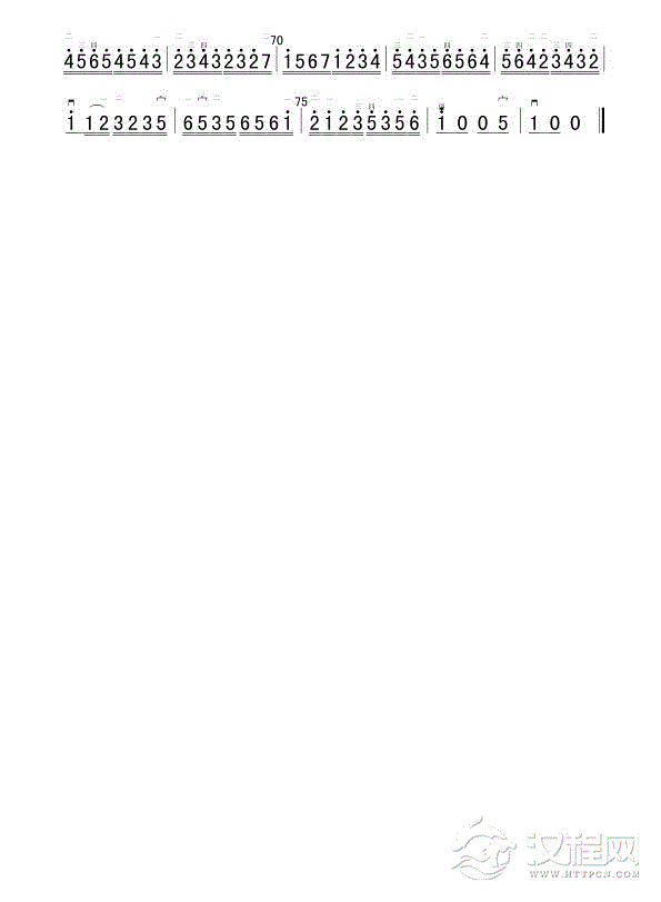 快速换把与跳把练习二胡谱