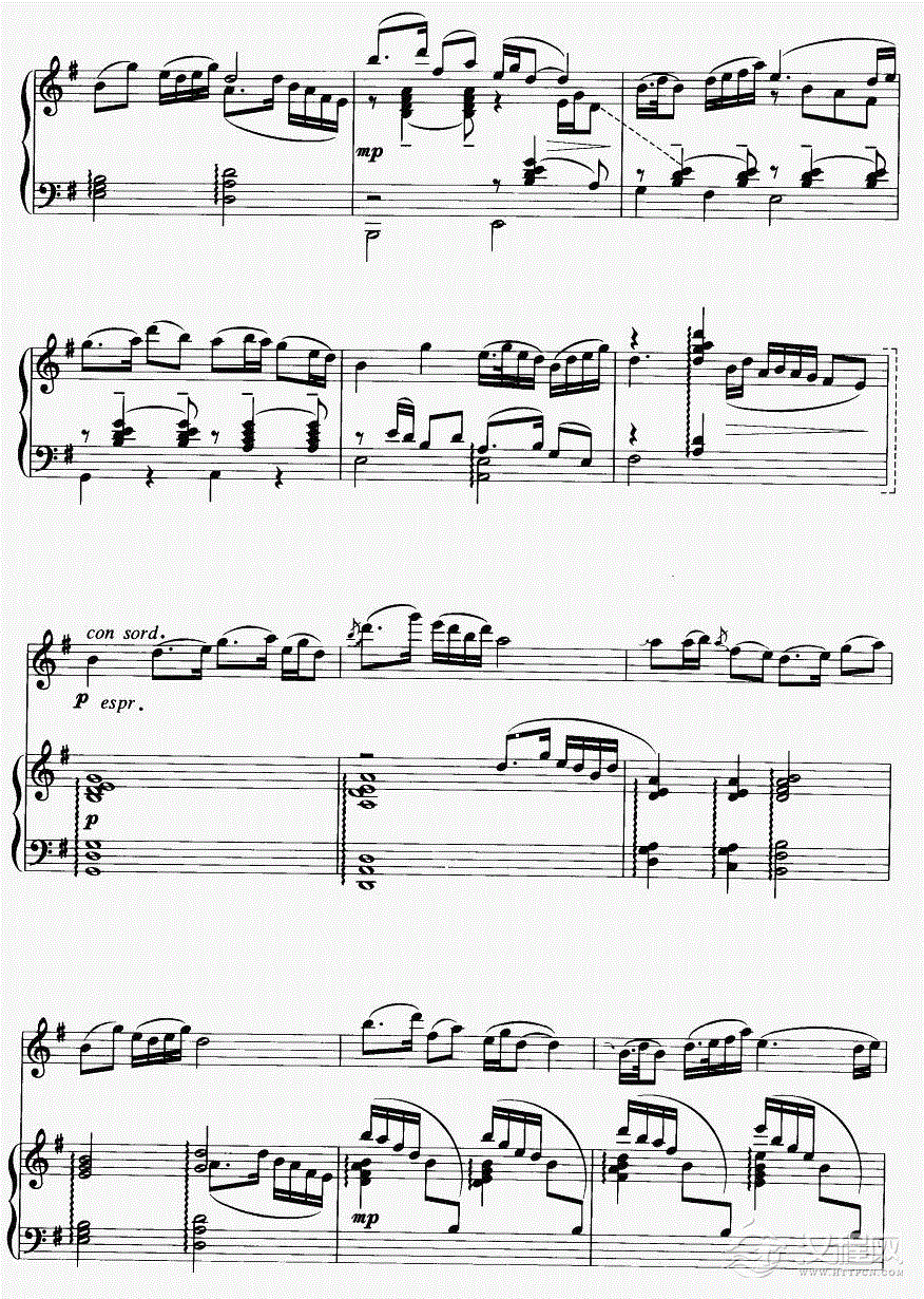 梁山伯与祝英台（钢琴伴奏）36二胡谱