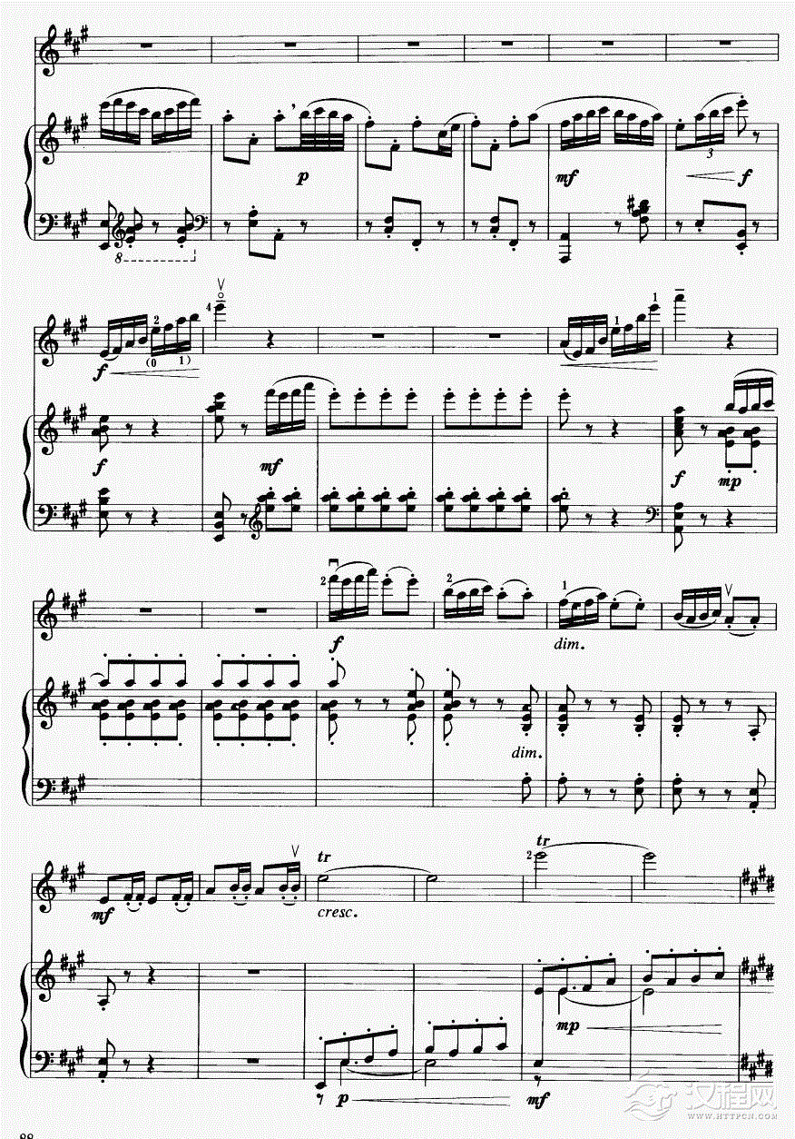 梁山伯与祝英台（钢琴伴奏）12二胡谱