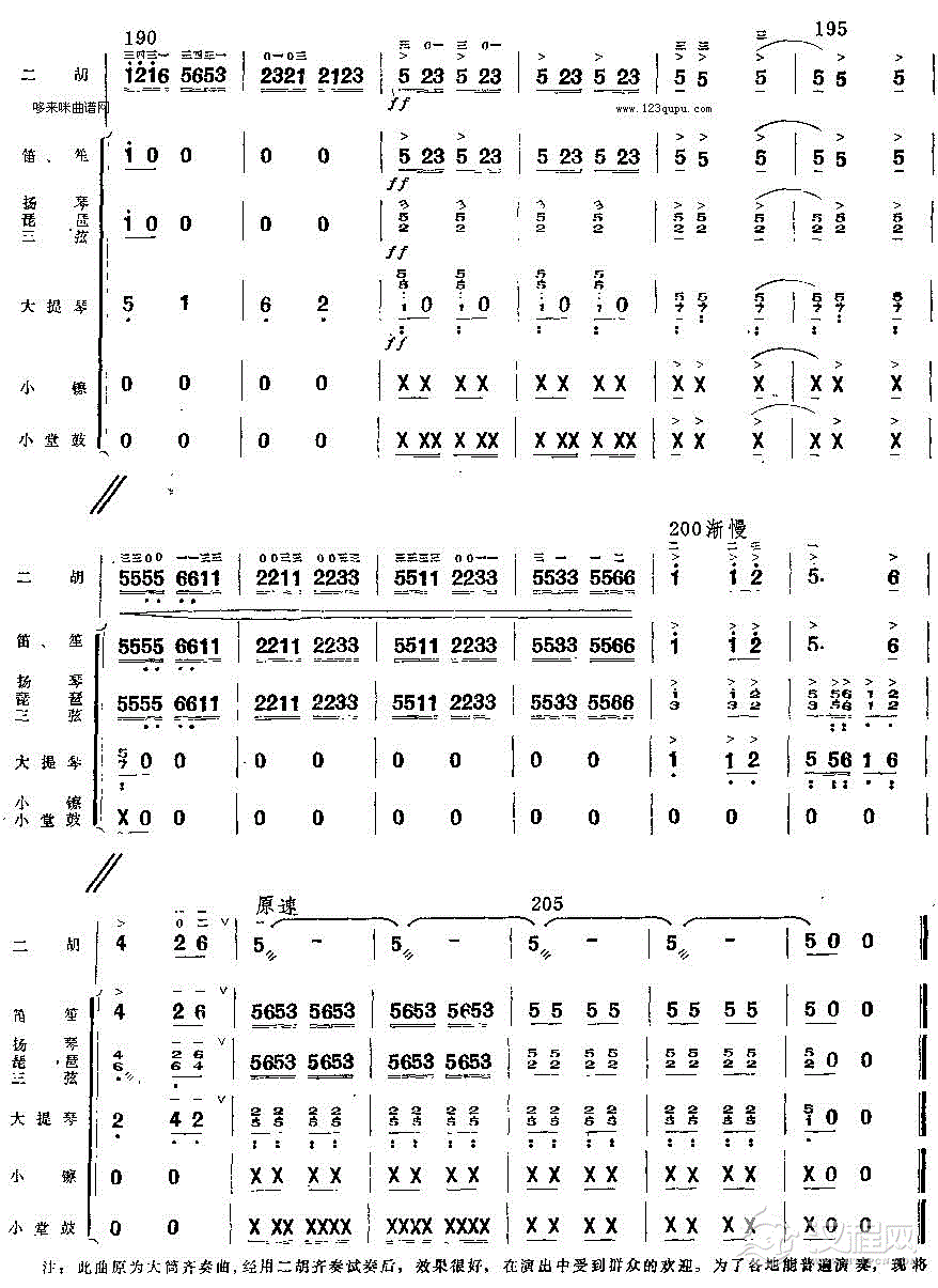 迎着朝阳去韶山（二胡小乐队齐奏曲）