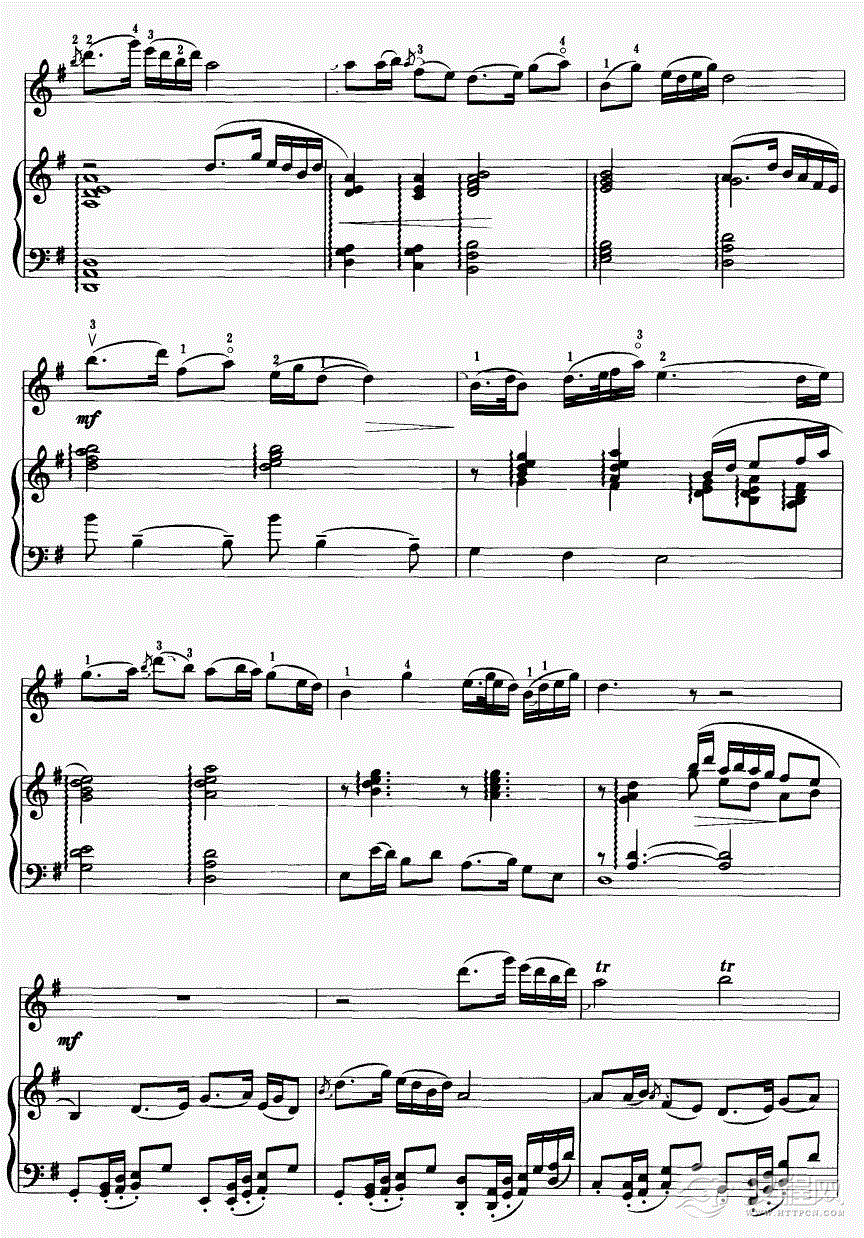 梁山伯与祝英台（钢琴伴奏）2二胡谱