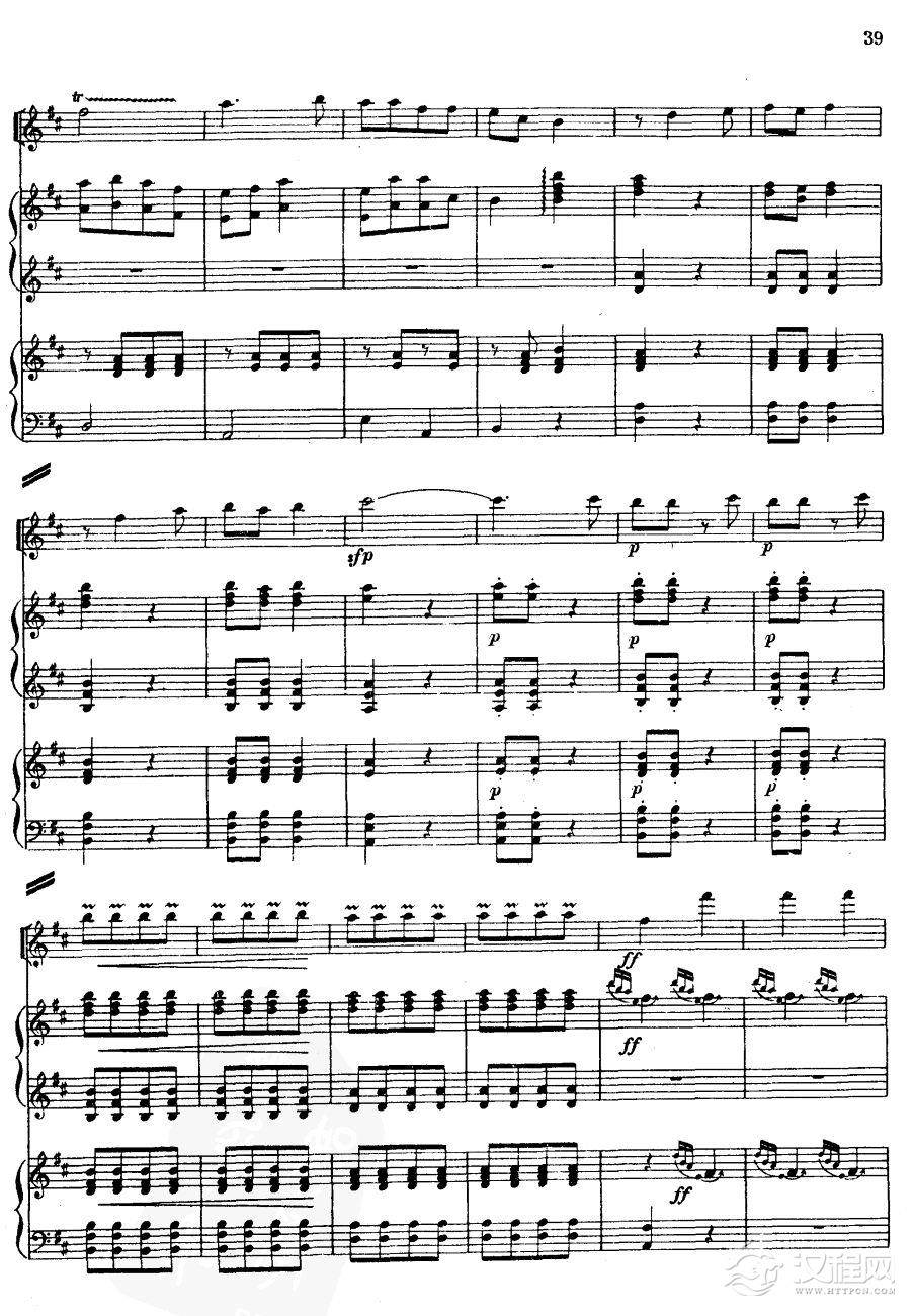 对花（高胡古筝三重奏）3其他曲谱