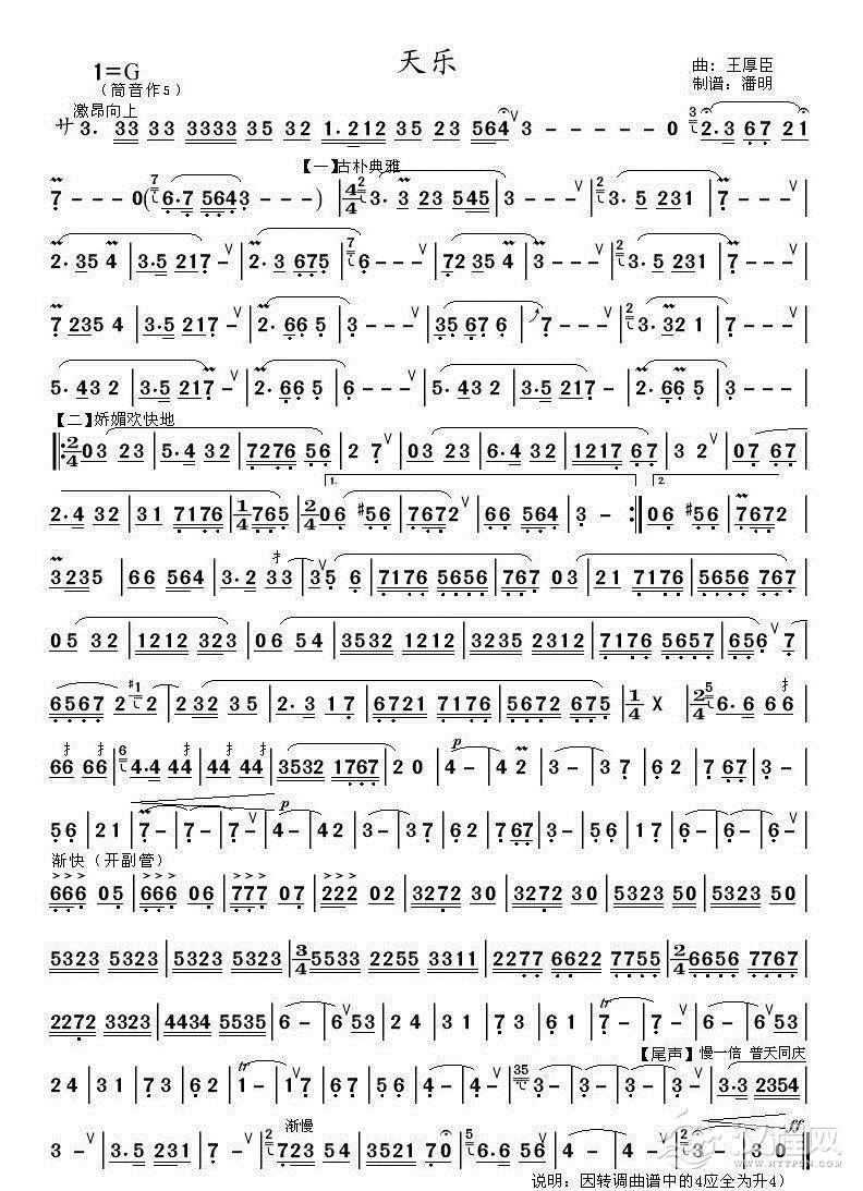 王厚臣曲  潘明制谱