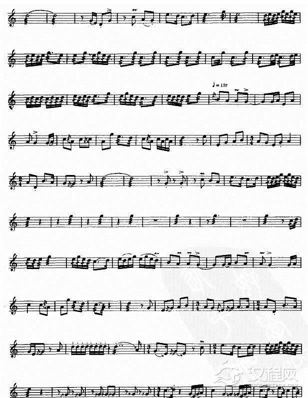 五子开门(京胡)二胡谱