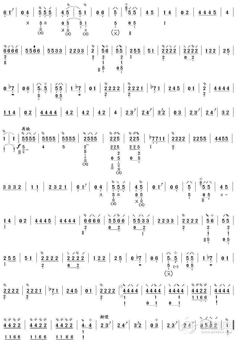 寒鸦戏水(琵琶谱)其他曲谱