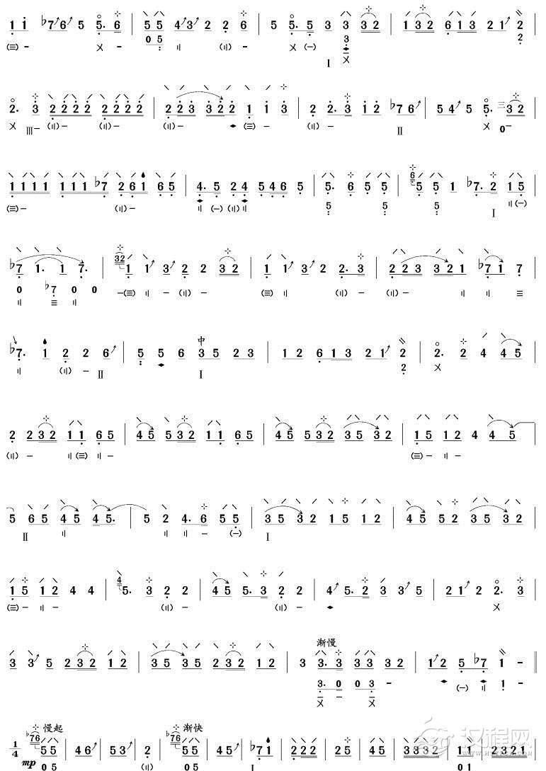 寒鸦戏水(琵琶谱)其他曲谱