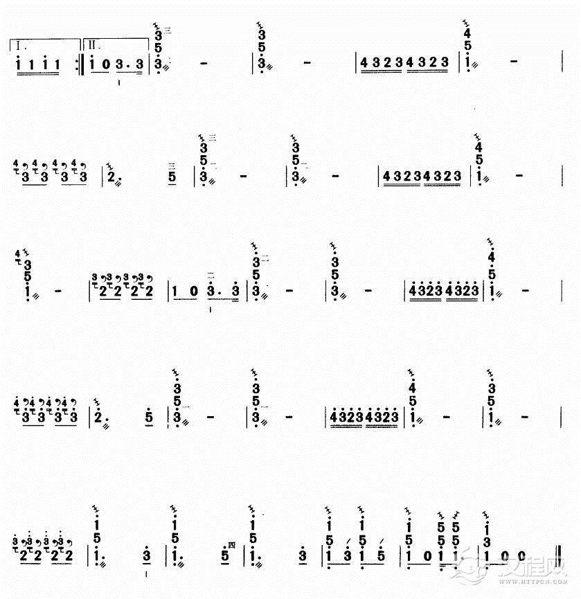 土耳其进行曲(三弦曲谱）其他曲谱