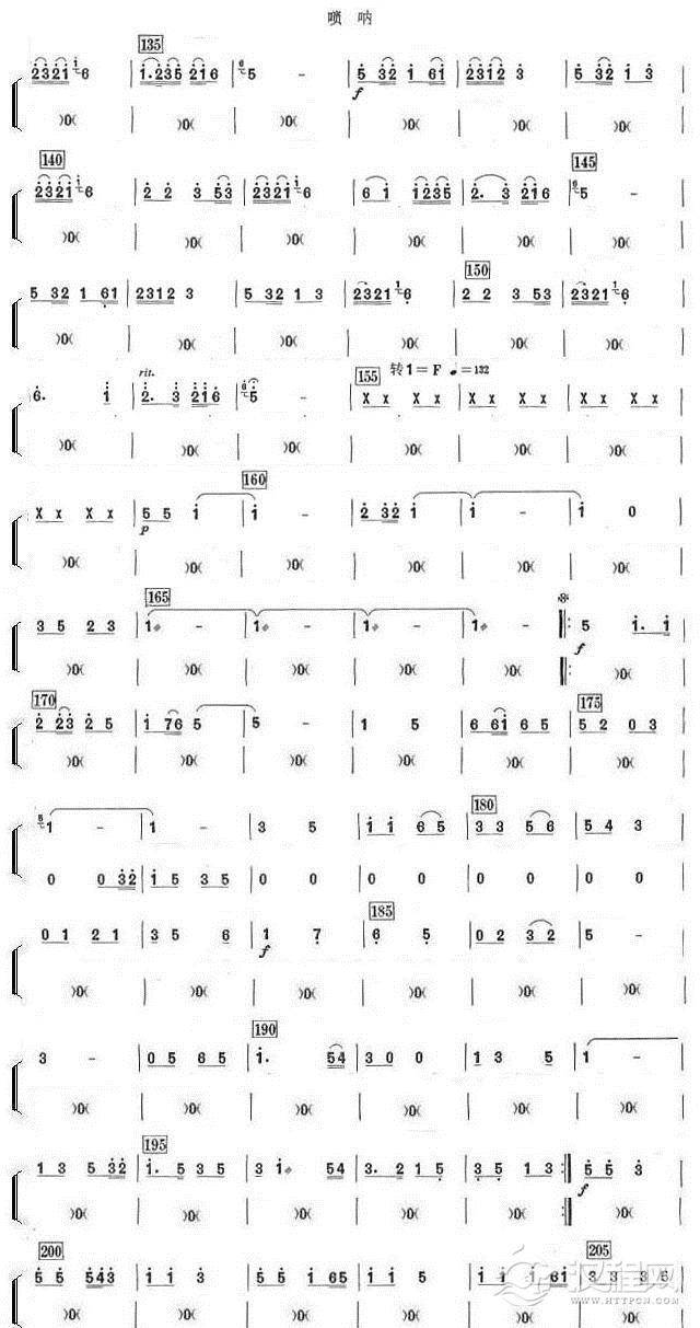 中国电影音乐联奏(唢呐分谱)其他曲谱