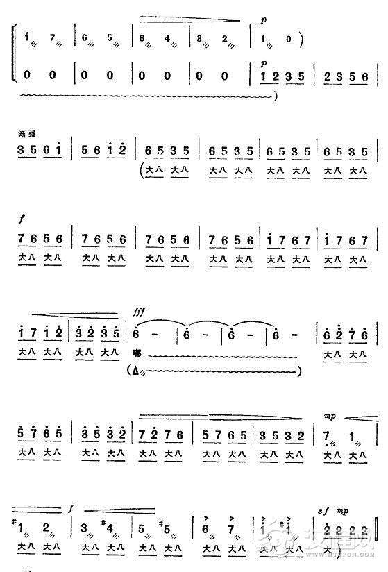 打虎上山（主旋律）5简谱