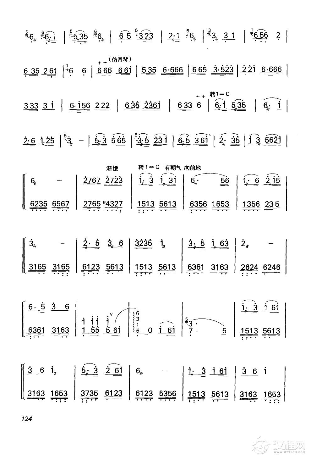 红河的春天(扬琴)其他曲谱