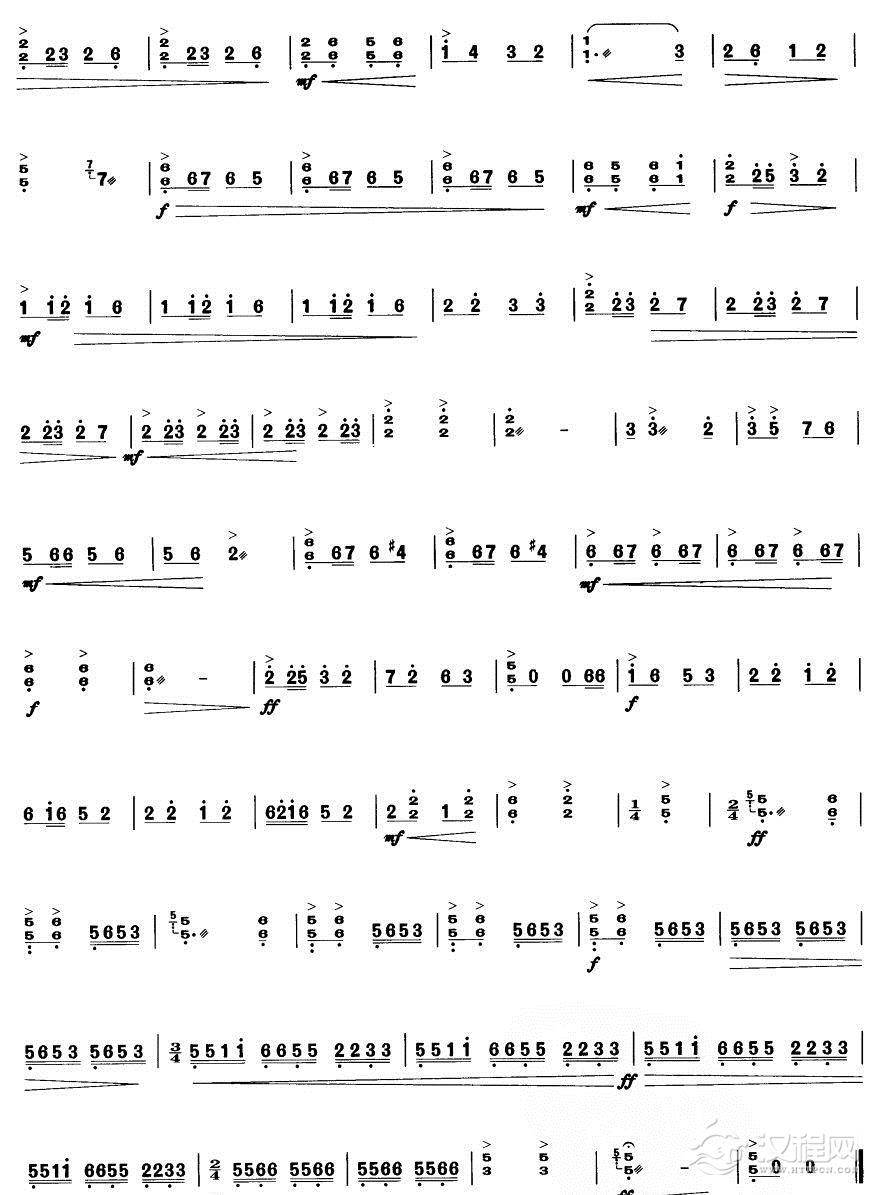 翻身的日子（扬琴曲谱）其他曲谱