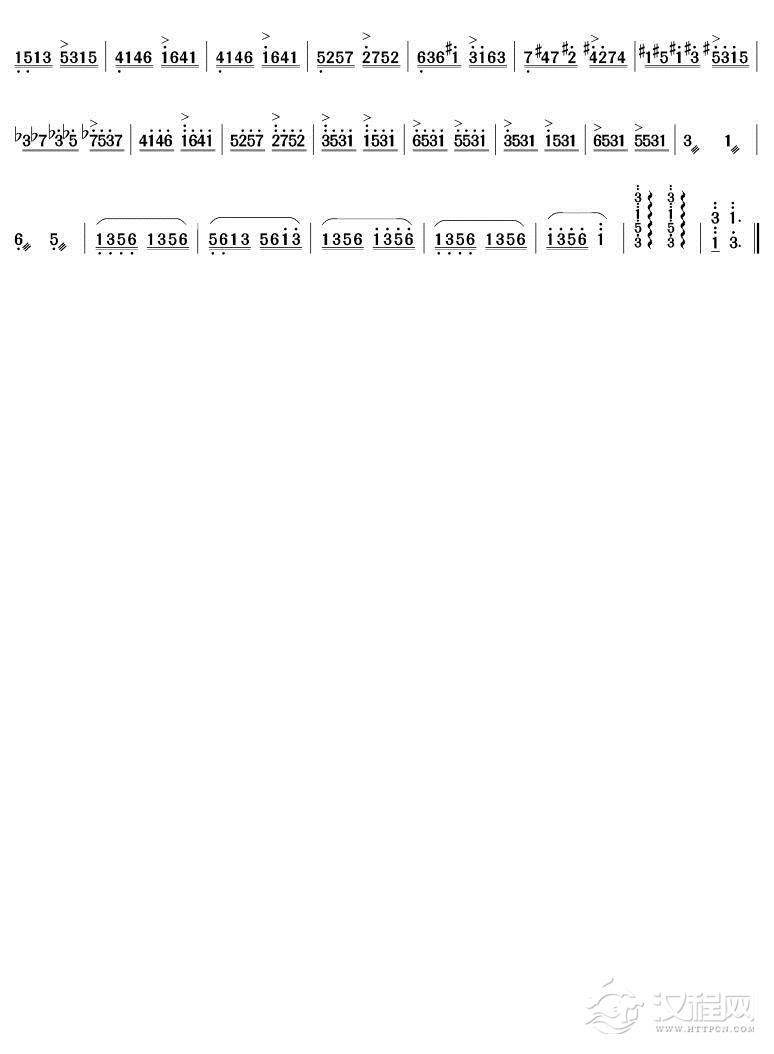 海燕(扬琴曲)其他曲谱