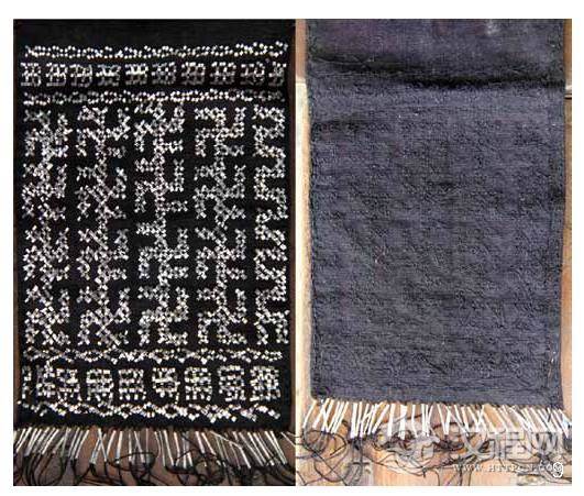 9.锡绣的正面和背面效果