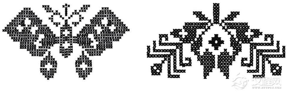 抽象几何化蝴蝶纹样